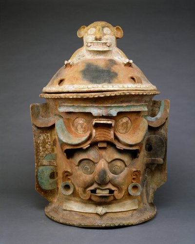 Funerary Urn with Feline Lid, Guatemala, 550-950 by Mayan